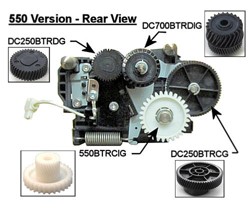 Комплект шестерней узла 2-го переноса (5шт) / 2BTR Drive Gear Set