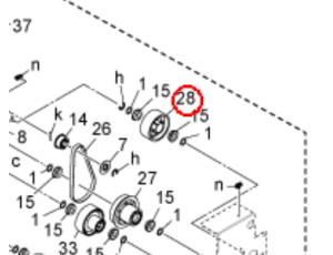 Шестерня привода A4EU218000 Idling Pulley / 1 Konica Minolta AccurioPress 6120 (ОРИГИНАЛЬНЫЙ)
